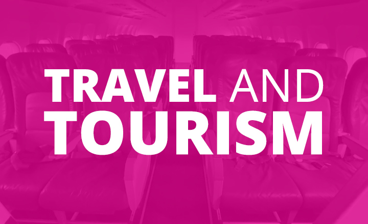 Image saying tourism with events management and aviation