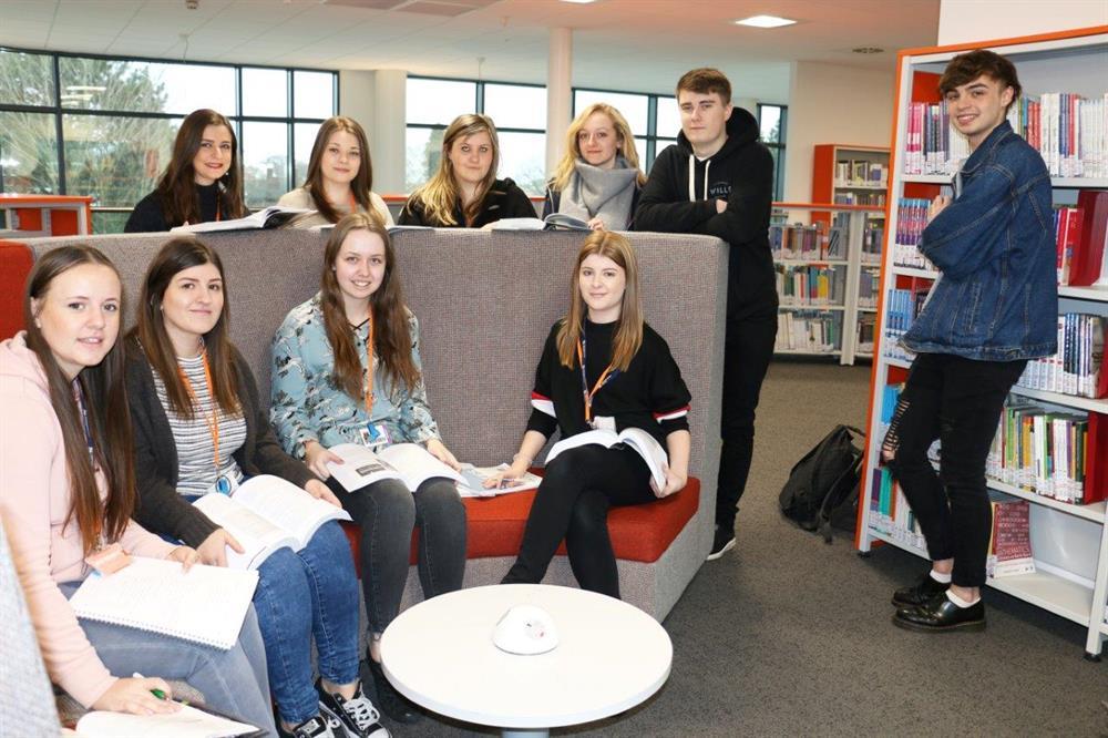The tourism events students researching in the Vision University Centre library