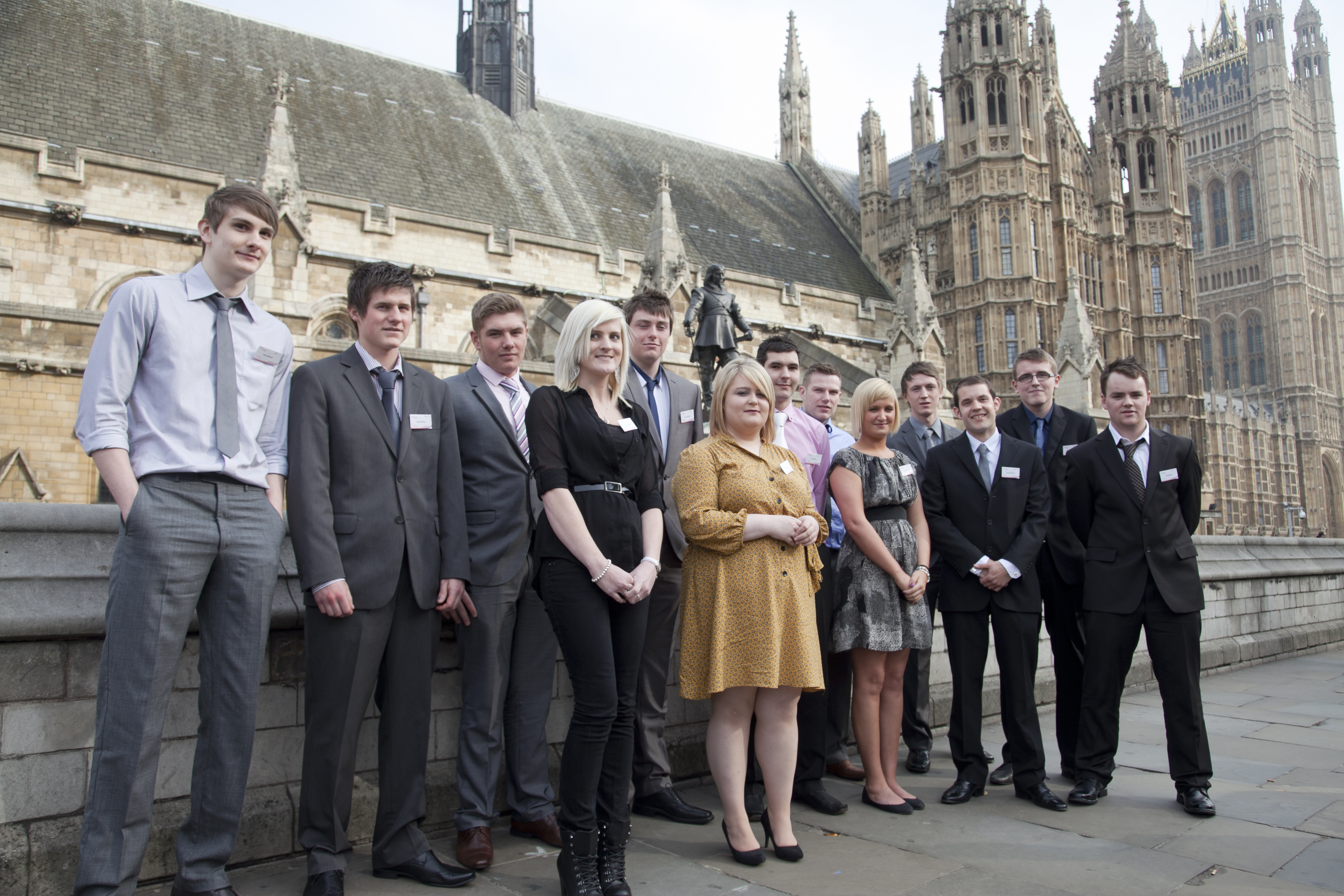 Star apprentices outside the House of Lords