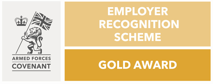 Gold Award in the Ministry of Defence’s Employer Recognition Scheme