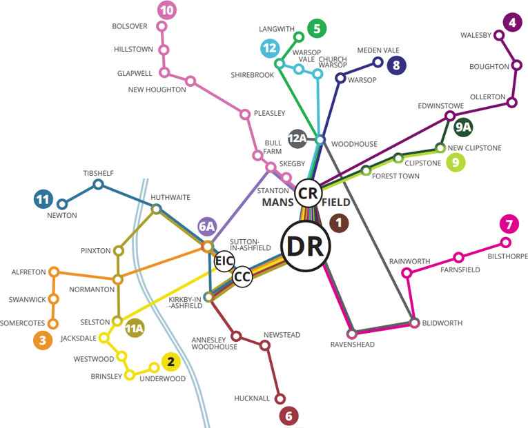 Image of college bus routes