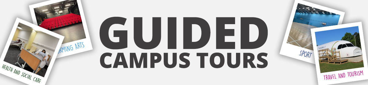 Header image saying campus guided tours.