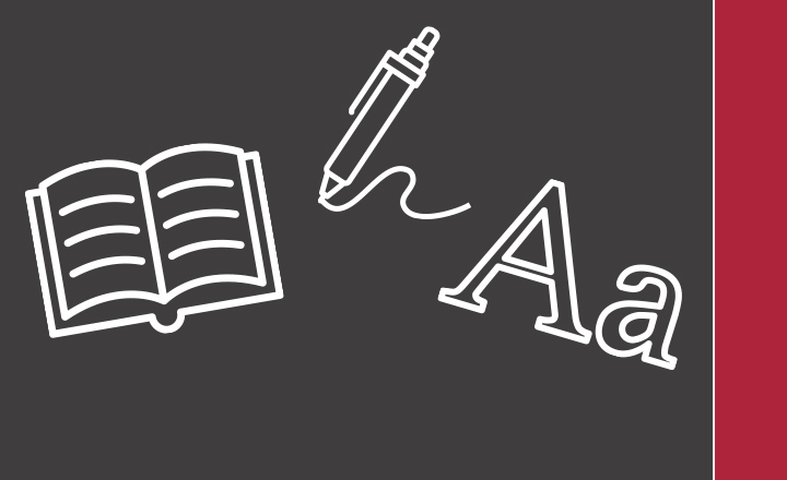 A set of icons representing English courses.