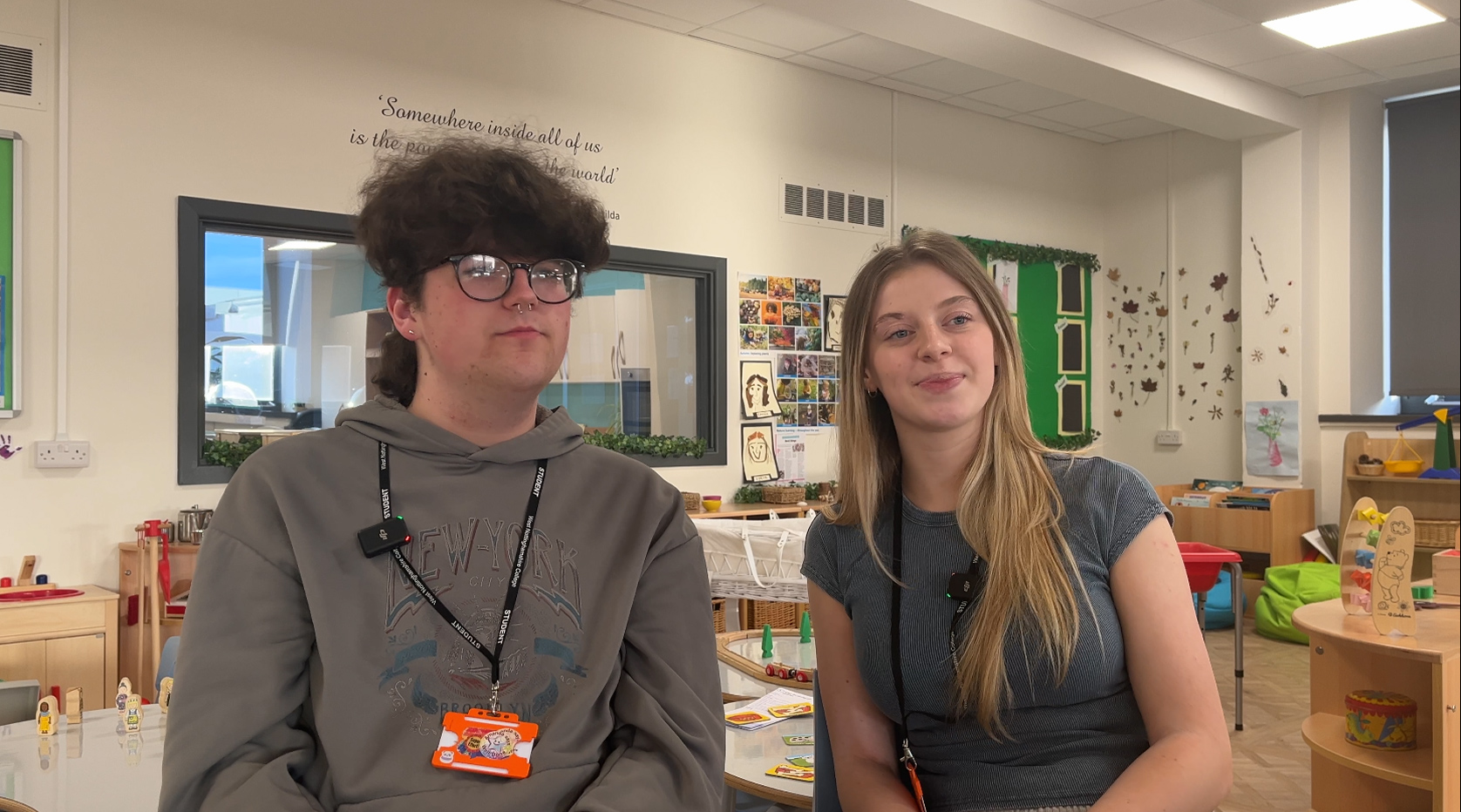 Picture of Early Years and Education students Ben and Lydia