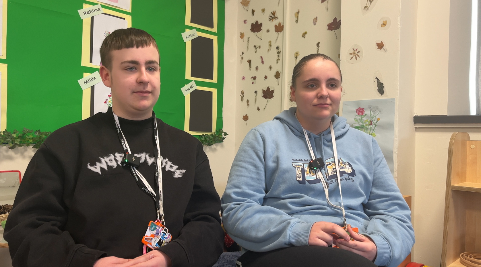 Picture of Education and Early Years students Ciaran and Calissa