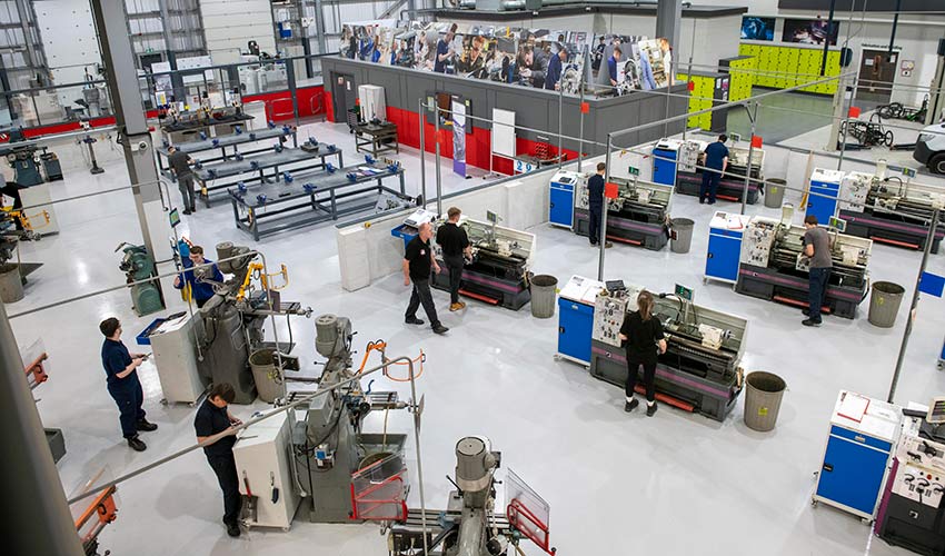 A suite of advanced machinery and tools.