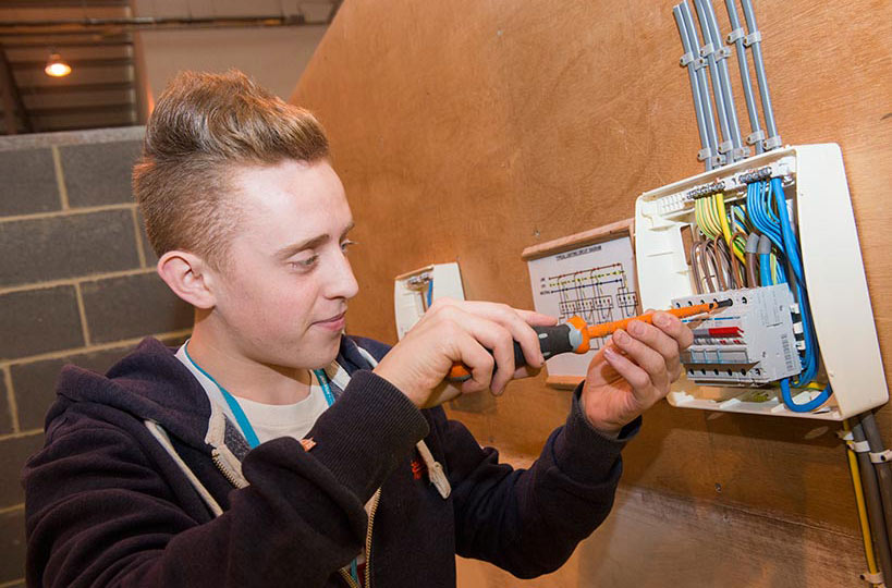 Electrical installation students get stuck in with hands-on projects to help them train safely and get workplace-ready.  