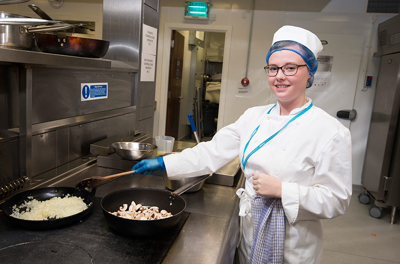 Students work together to create detailed menus which reflect the fine dining standards of the college’s restaurant. 