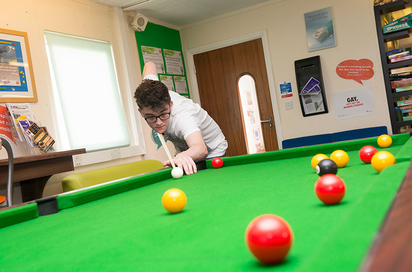 The Students' Union provides space for students to relax between classes. You could join one of our societies, help with fundraising activities or simply enjoy a game of pool with friends.