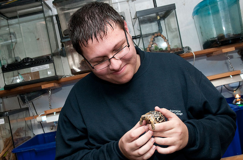 Students work closely with a variety of animals, understanding their behavioural habits, and learning about feeding and care. 