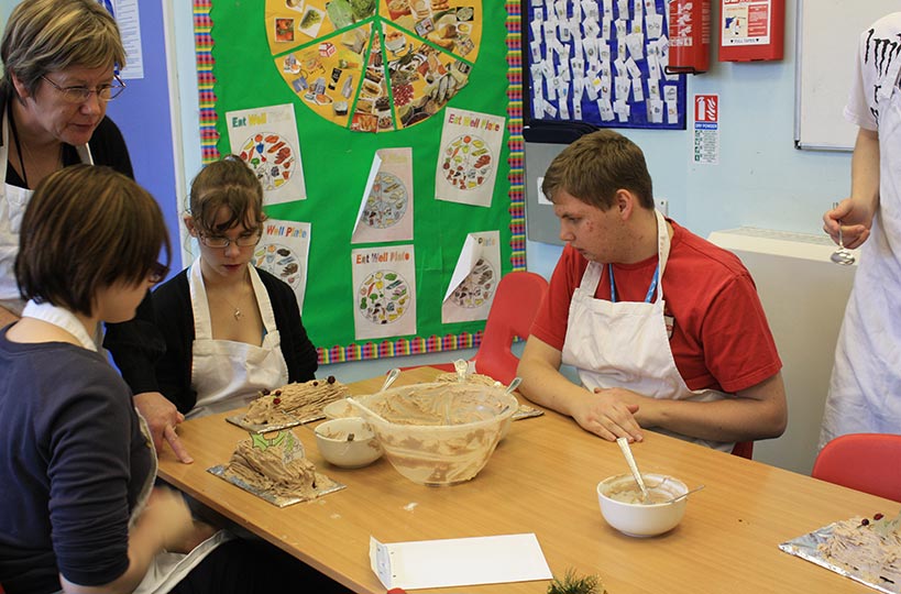 Practical cookery lessons go down a treat with the Foundation Studies students.
