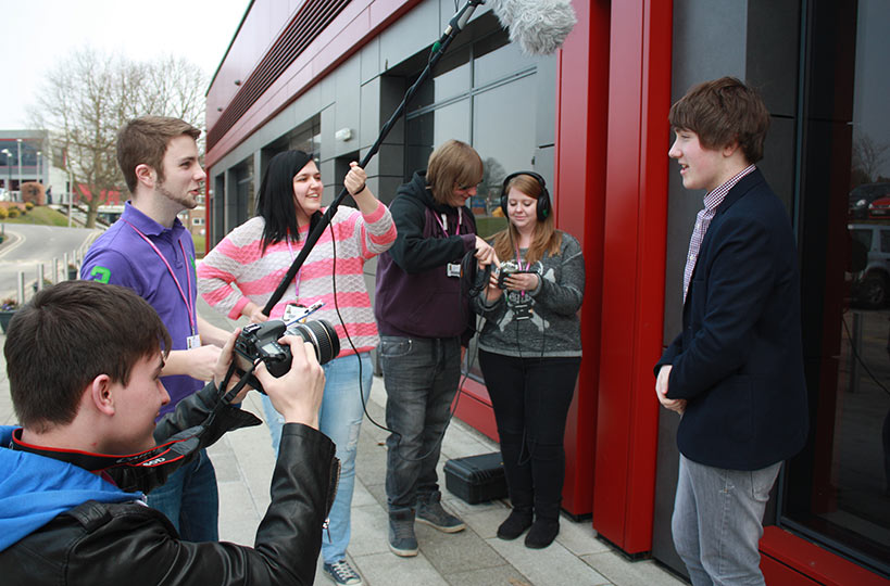 Students often take their skills with them to film on location.