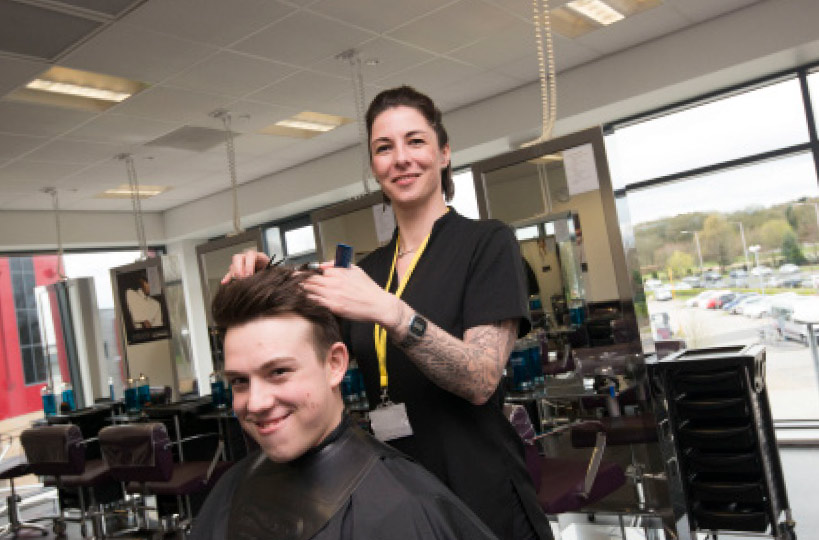 With enough experience, our hair and beauty students get to practice their skills on real clients.