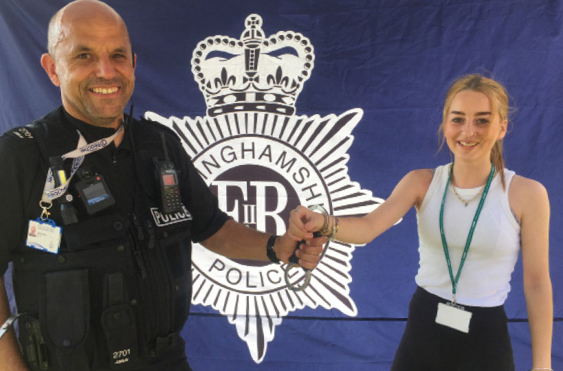 Nottinghamshire Police visit the college regularly to give careers advice as well as sessions explaining the work they undertake within their roles.