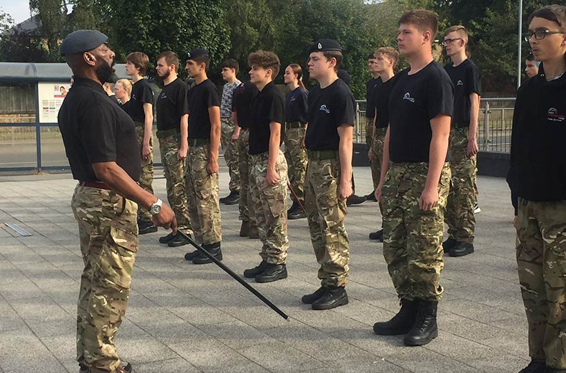 Our students learn drill techniques as performed in the armed forces and undergo uniform and presentation checks.