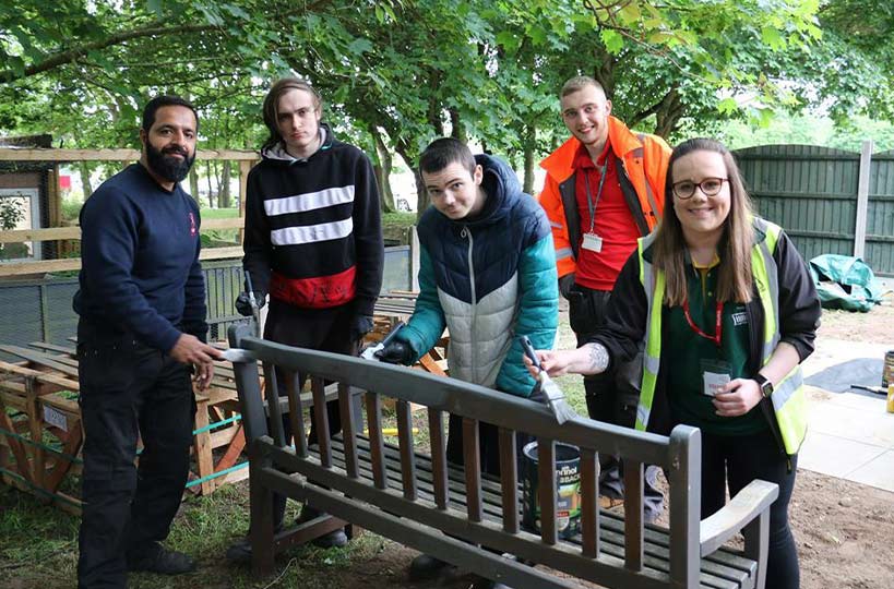 A national social enterprise has enabled students to build their own garden which will be equipped for both disabled and able-bodied learners to grow their own fruit, vegetables, flowers and herbs.