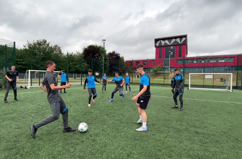 The college’s 3G training pitch is based at the Derby Road campus.