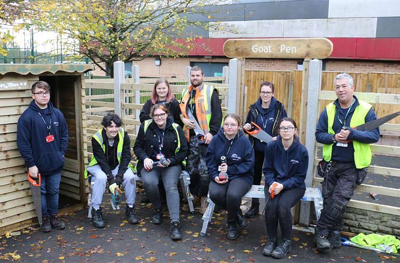 Students are looking forward to welcoming some four-legged friends thanks to the creation of a paddock by a national social enterprise.