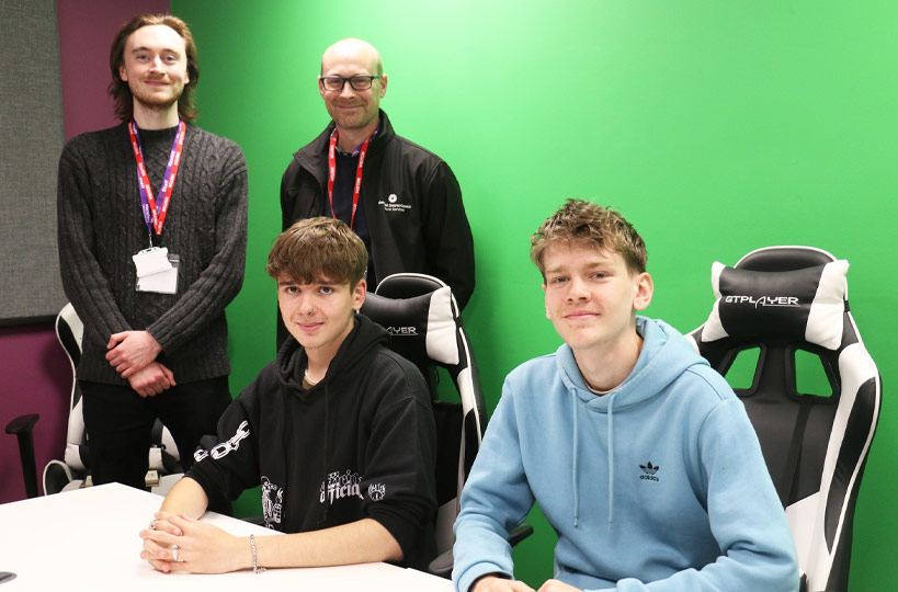 MDC's participation apprentice Dominic Hobson and digital cultural development officer Ian Dearman came to visit the Esport studios. 