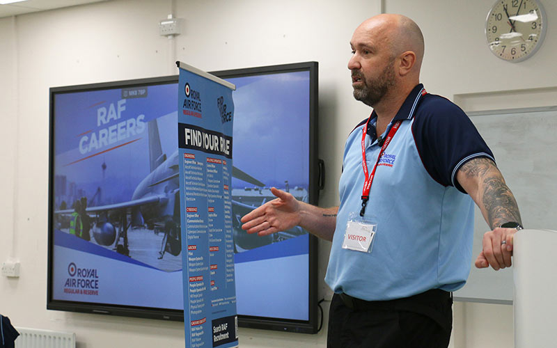 Stuart Mulligan a cyberspace engineer in the Royal Air Force has 27 years of service behind him