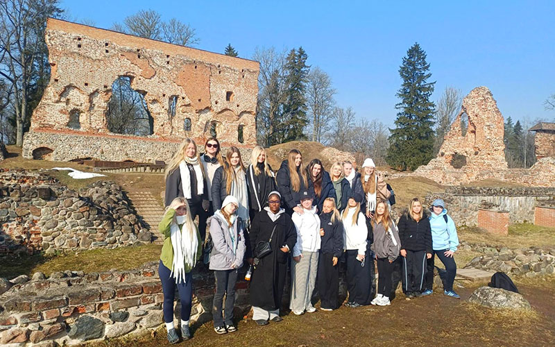 Visiting historical sites in Viljandi