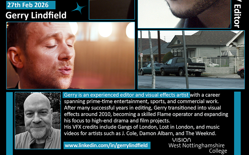 Experienced editor Gerry Lindfield has worked on music videos for artists such as J. Cole Damon Albarn and The Weeknd