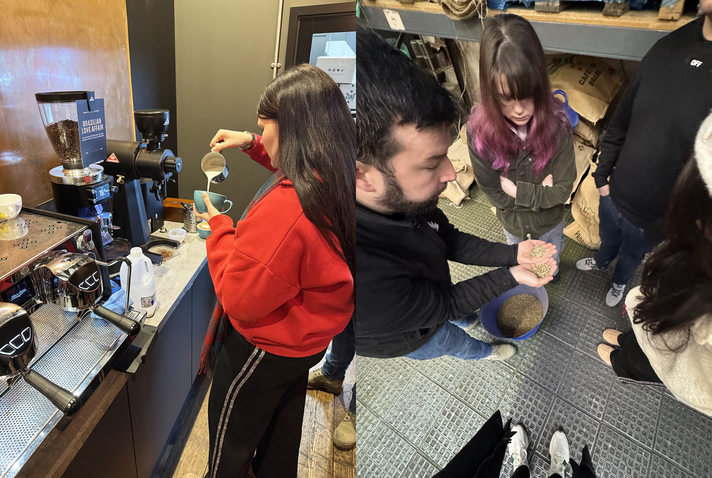 200 Degrees coffee house gave a roasting house tour and tips on coffee making