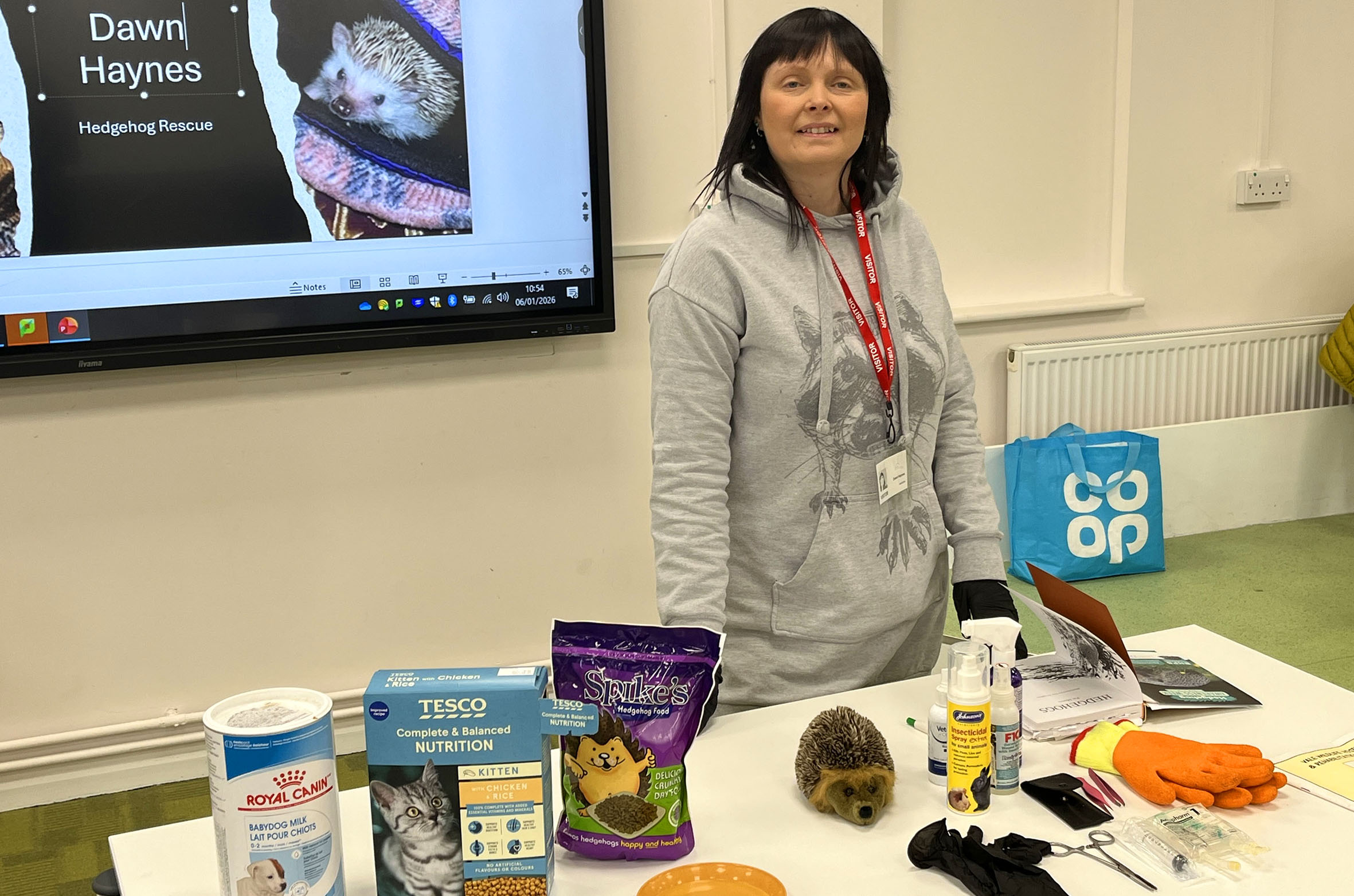 Dawn Haynes from The Hogs of Winterfell Hedgehog Rescue shared her knowledge