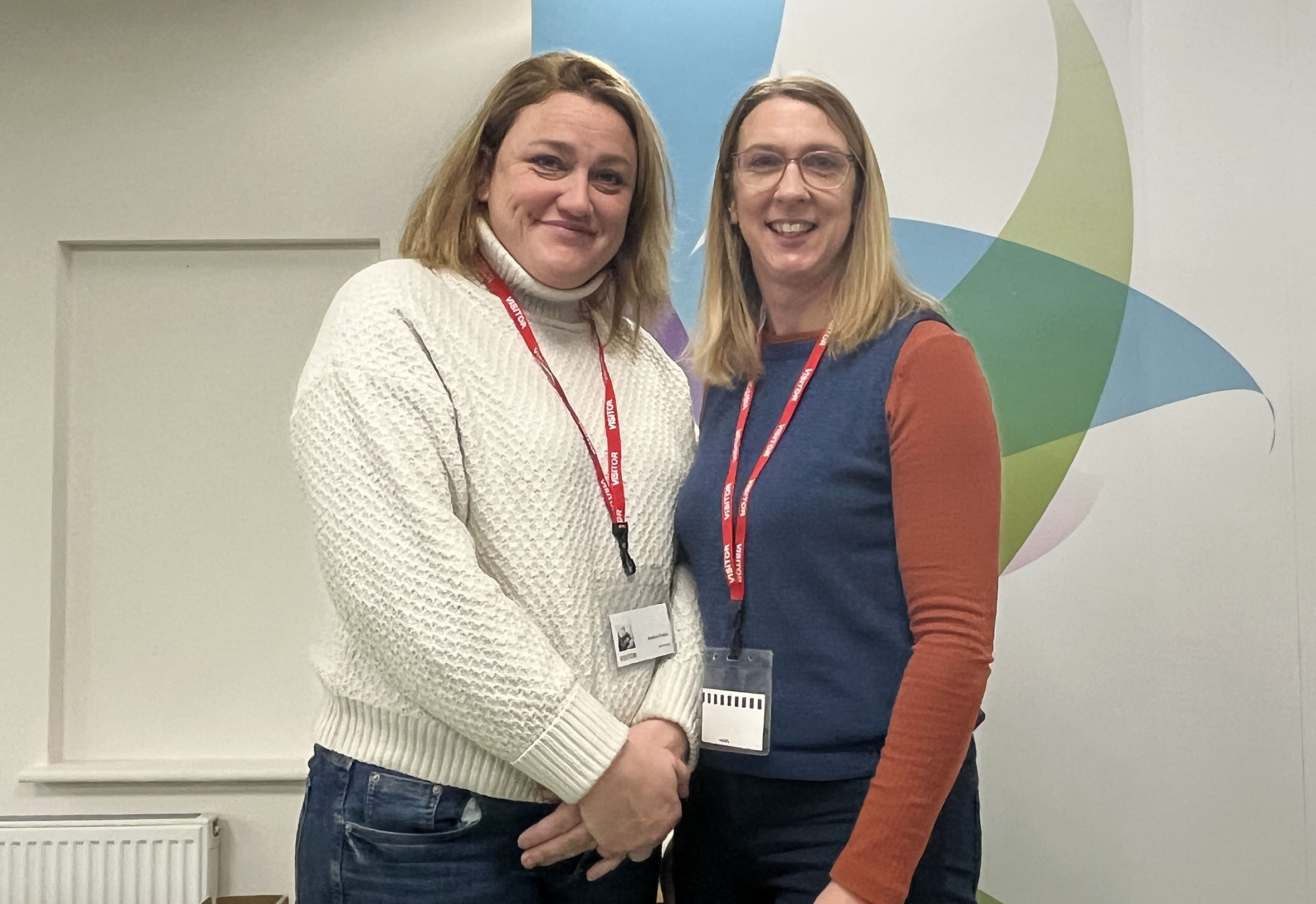 Jo Dobb left and Cheryl Hambleton right from Bottle Green Training