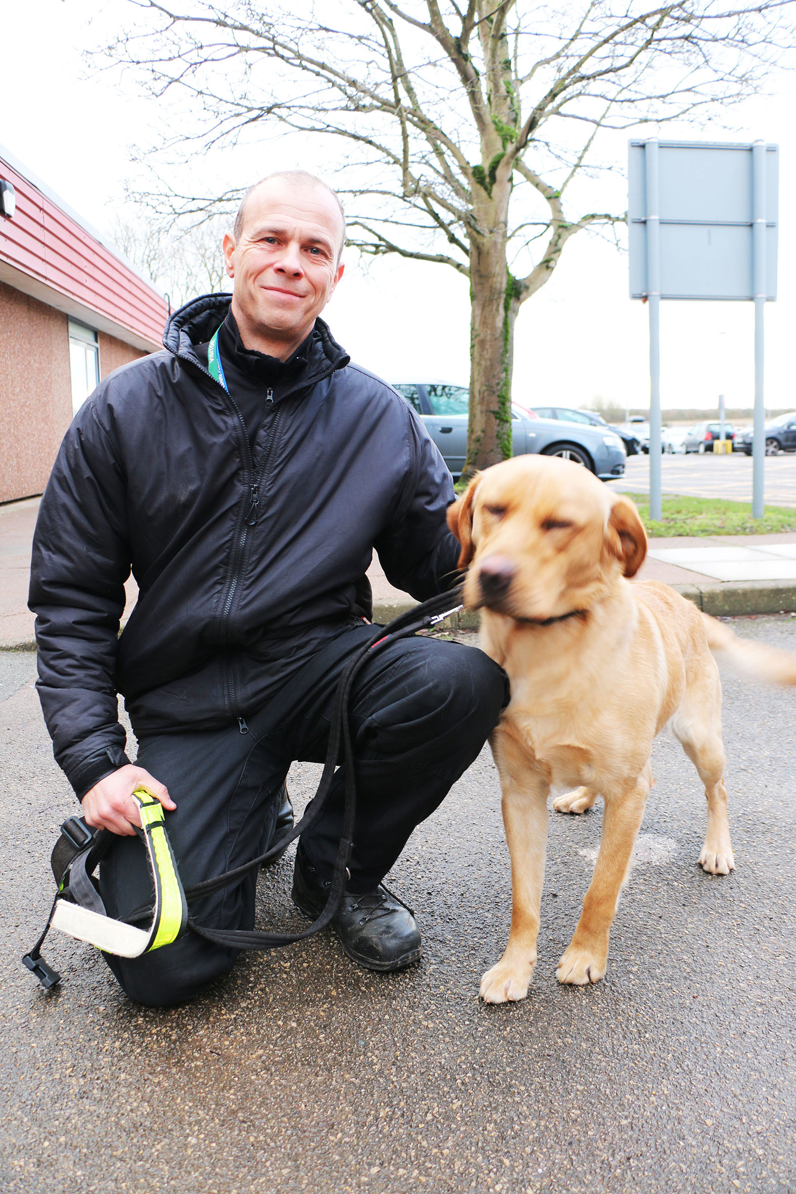 PC Dean Allen with tracker dog Niko