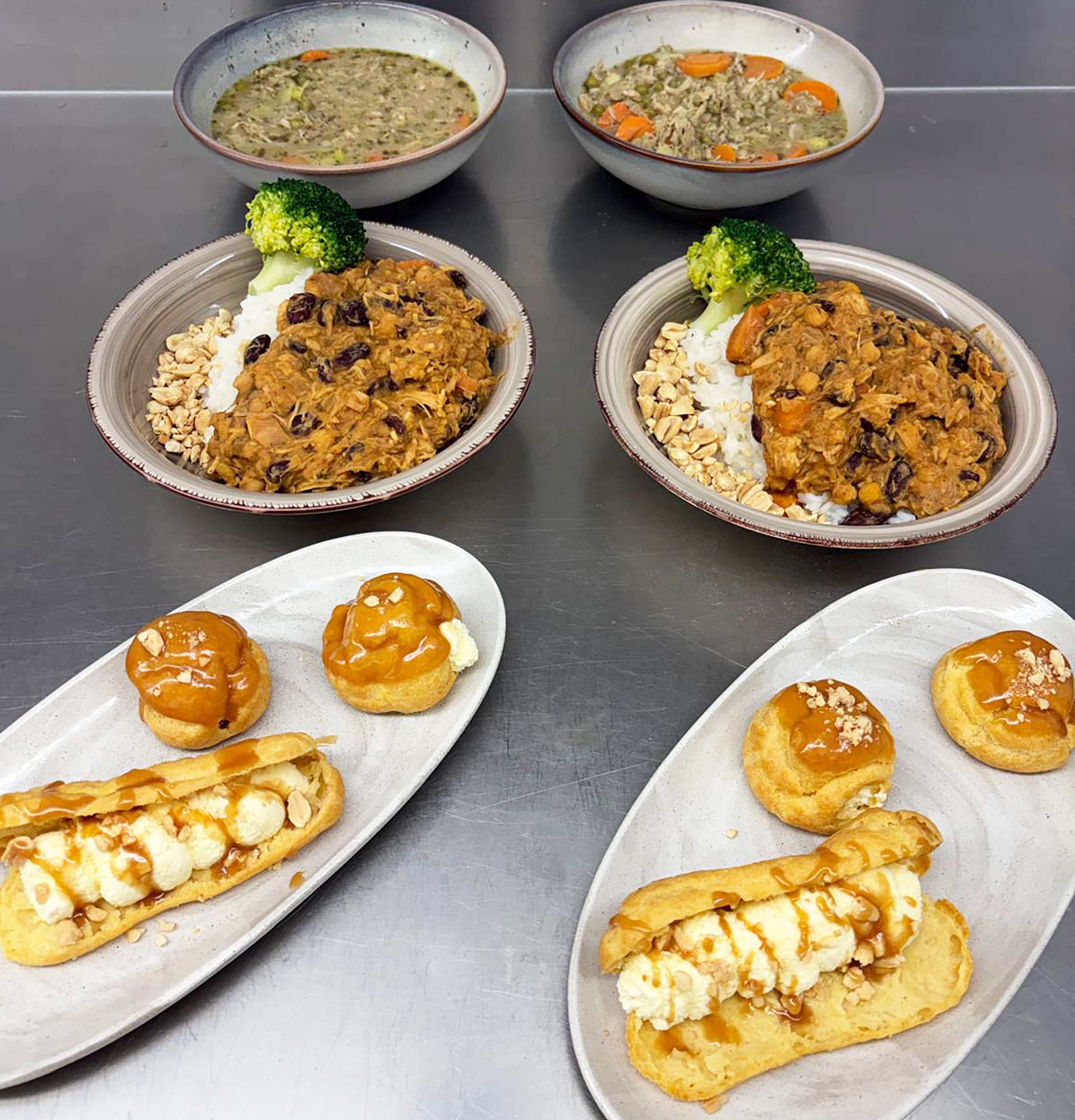 Just some of the incredible dishes cooked up using the ration packs on the Army catering challenge