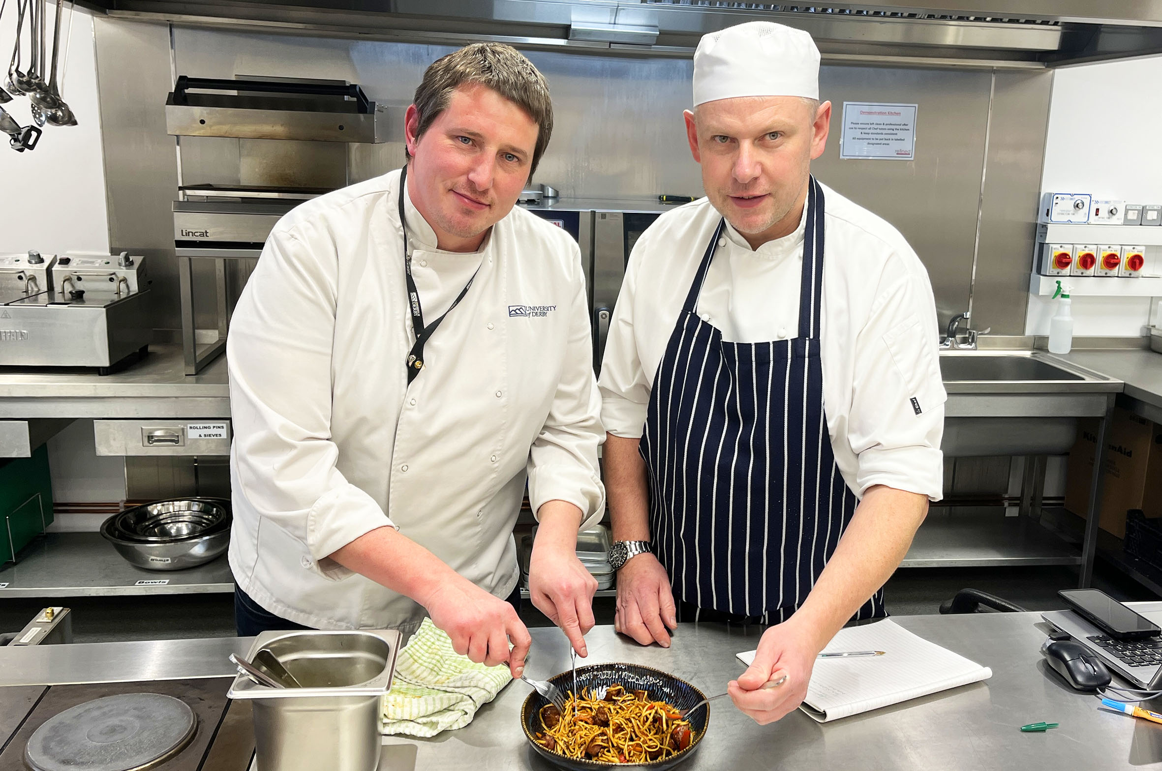 Phil Hardy left from the University of Derby led on a Ready Steady Cook style challenge