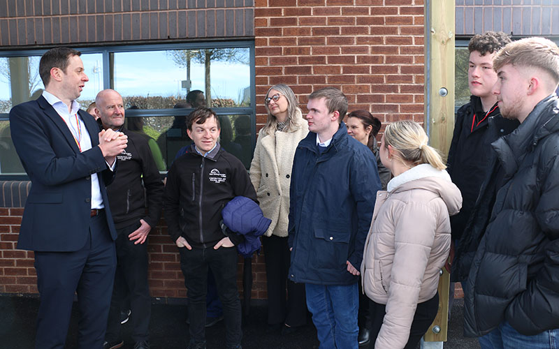 Hospital chief executive Jon Melbourne took time to thank the students for their creativity