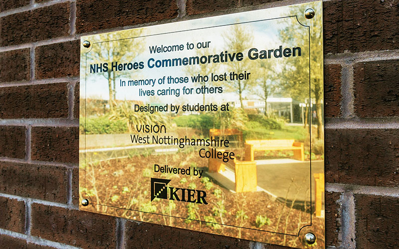 The official plaque displayed at the Community Diagnostic Centre