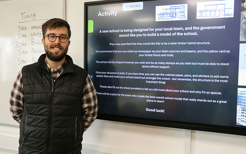 BK Solutions Alex Brock led the session on buildingt a small scale school