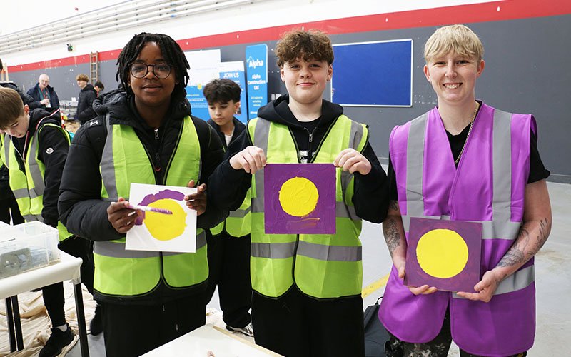 Contrast paintwork by Nehemiah Sheaspy and Toby Lindie coached by student Chloe Coxon