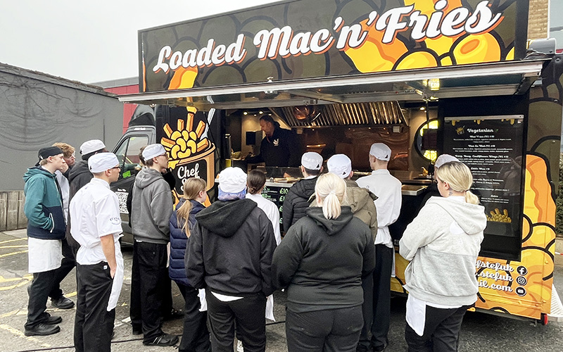 Stefan gave a demonstration to students