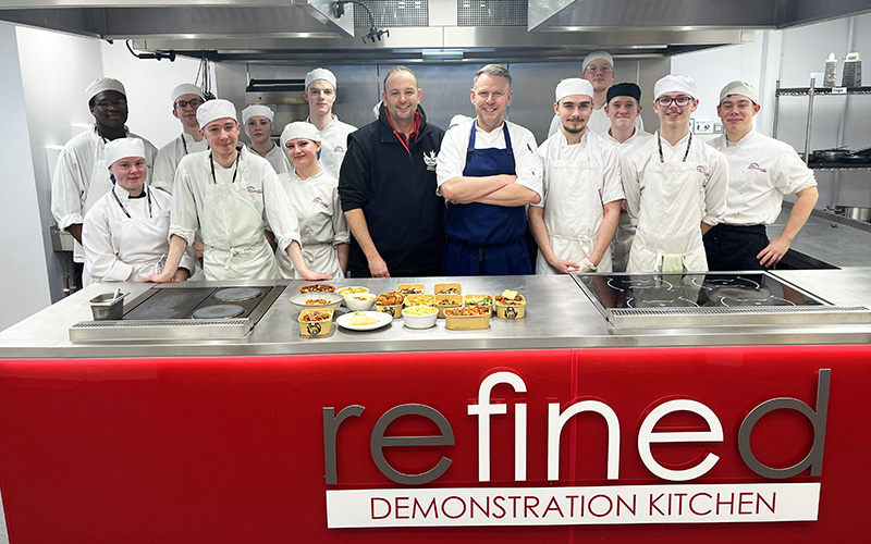 Students had the opportunity to create some dishes for Stefan in the demonstration kitchen
