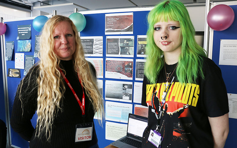 Chloe Wilson Mawer right with her mum