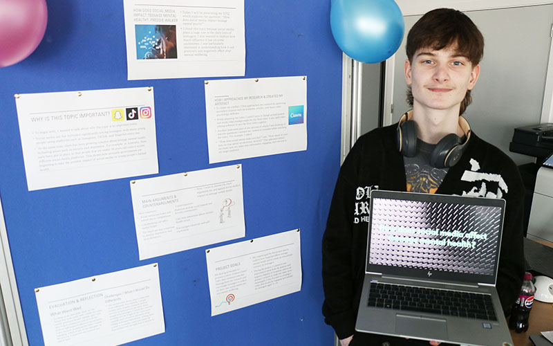 Freddie Walker looked at the impact of social media on his generation