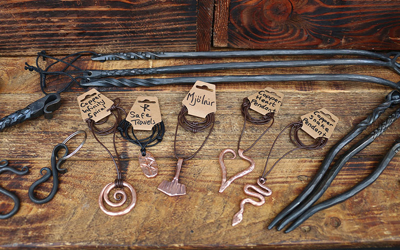 Some of the more decorative items that Graham creates