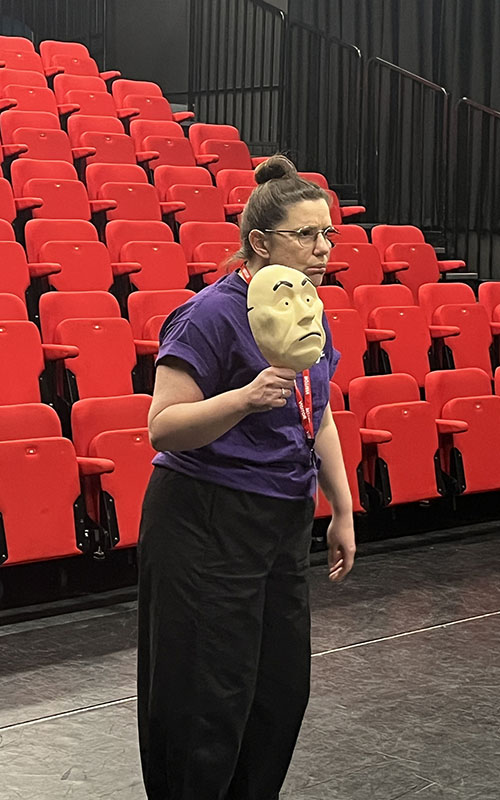 Helen detailed how masks draw on traditions from Greek and European theatre