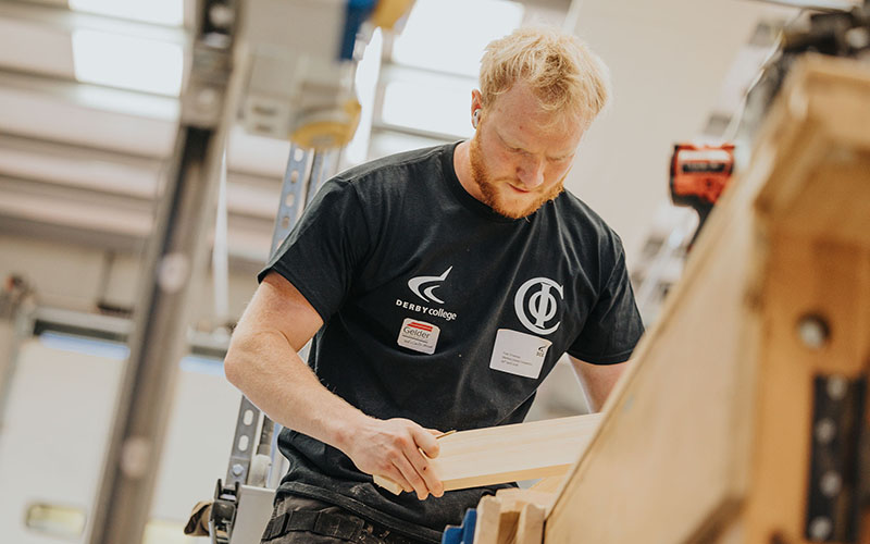 Tom Trueman working safely through the challenge