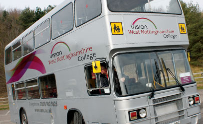 photo of one of the college buses