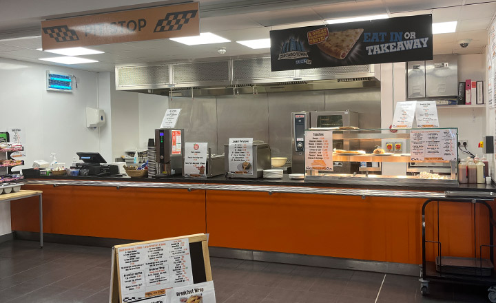 An image of the pitstop canteen