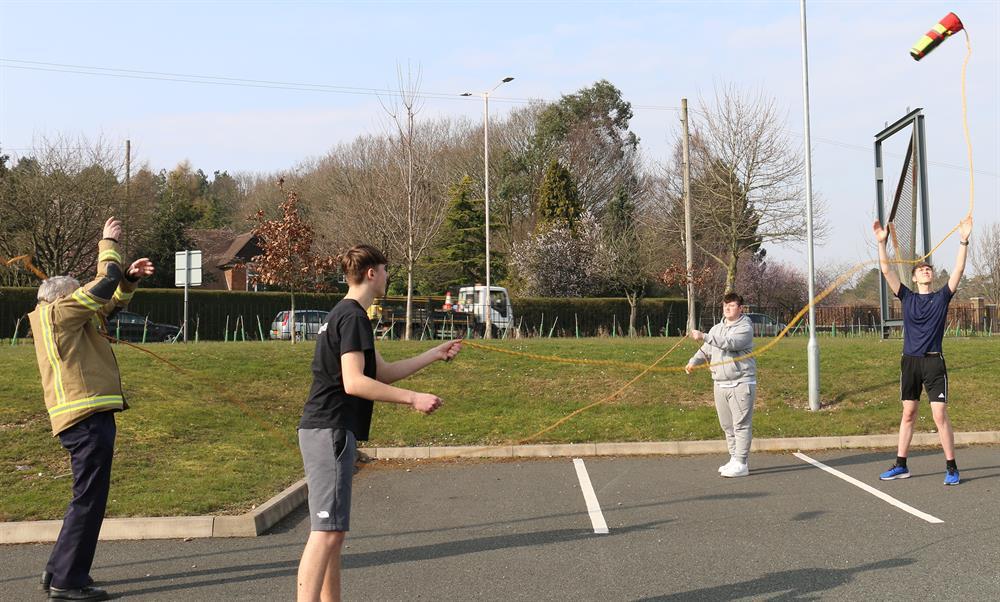 Students put through paces by Mansfield firefighters West Notts College