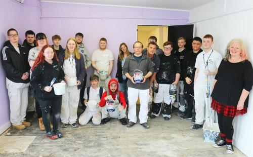 Students give charity’s new premises a make-over