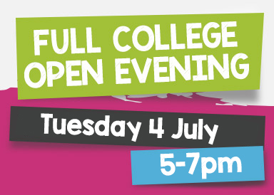 Come along to our next full college open evening