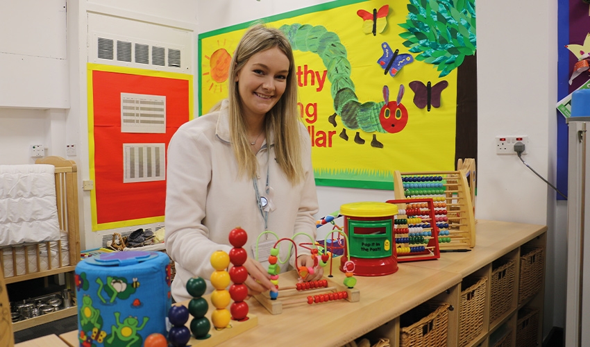 We have lots of toys and games in our nursery to match a real-world setting.