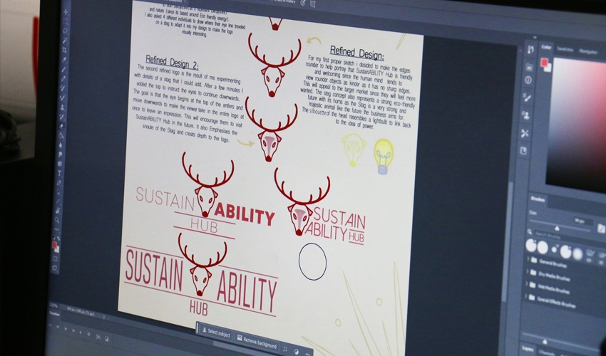 Students got to take part designing a new logo for Bolsover District Council's Green Skills Hub.